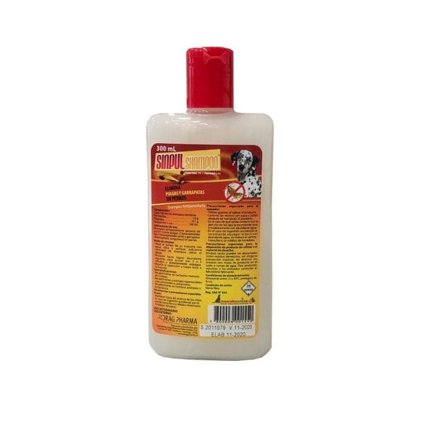 Shampoo Antiparasitario para Perros Sinpul 300 ml Agathamarket.cl 3