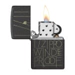 Encendedor Zippo Windproof Line Art Negro ZP46172 Agathamarket.cl 2