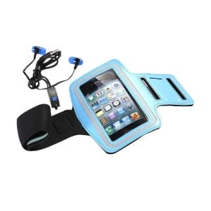 Kit Fitness Brazalete Para Celular Y Audifonos Fiddler Azul Agathamarket.cl