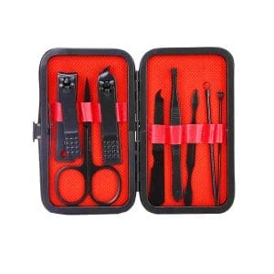 Set Manicure Y Pedicure Profesional 8 Piezas Color Negro Agathamarket.cl