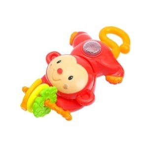 Sonajero Musical Con Luces Para Bebes Bubu Monito Rojo Agathamarket.cl