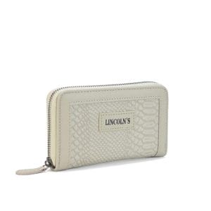 Billetera Mujer Madreselva Croco Cemento Lincoln’s Agathamarket.cl